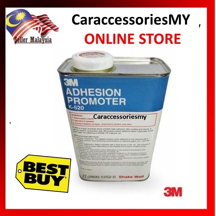 3M Remover Adhesion Promoter Primer K520 Cleaning 1 Liter Double side sided Tape enhancer