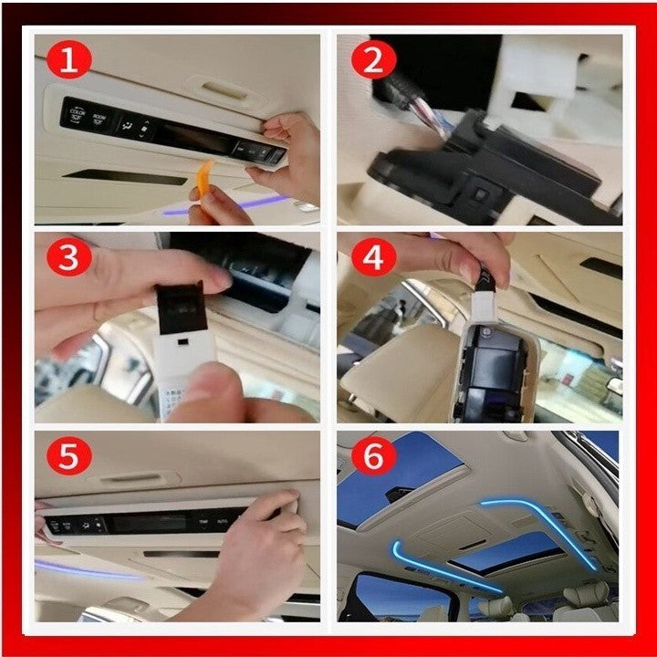 Toyota Alphard Vellfire ANH30 2015-2018 AGH30 Interior Ambient Light Auto Color Change Roof LED Room Lamp 埃尔法威尔法氛围灯