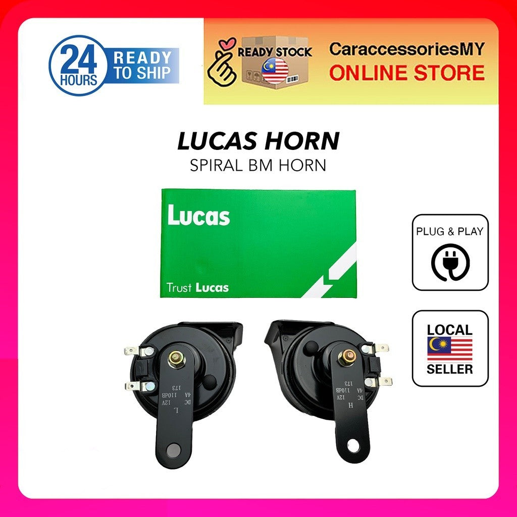 LUCAS Twin Tone Bm horn Lucas 12v good quality (for perodua , proton , Toyota ,Nissan ,Honda,Suzuki ,Isuzu) hon kereta