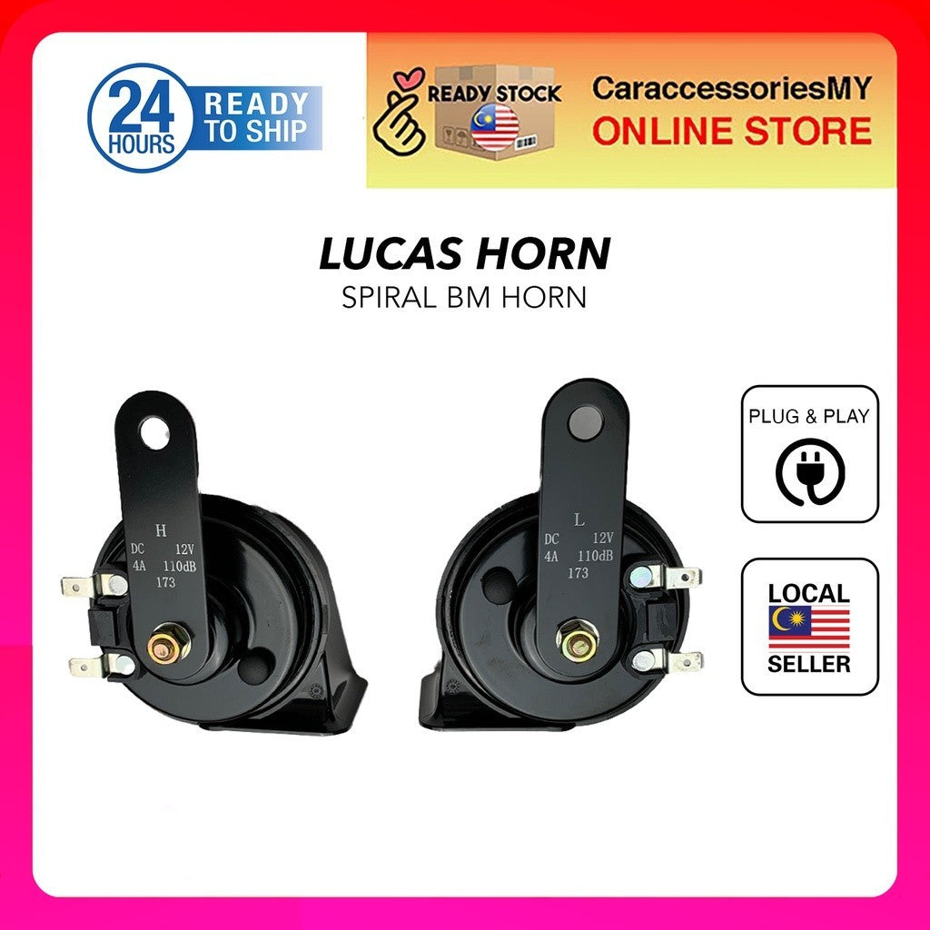 LUCAS Twin Tone Bm horn Lucas 12v good quality (for perodua , proton , Toyota ,Nissan ,Honda,Suzuki ,Isuzu) hon kereta