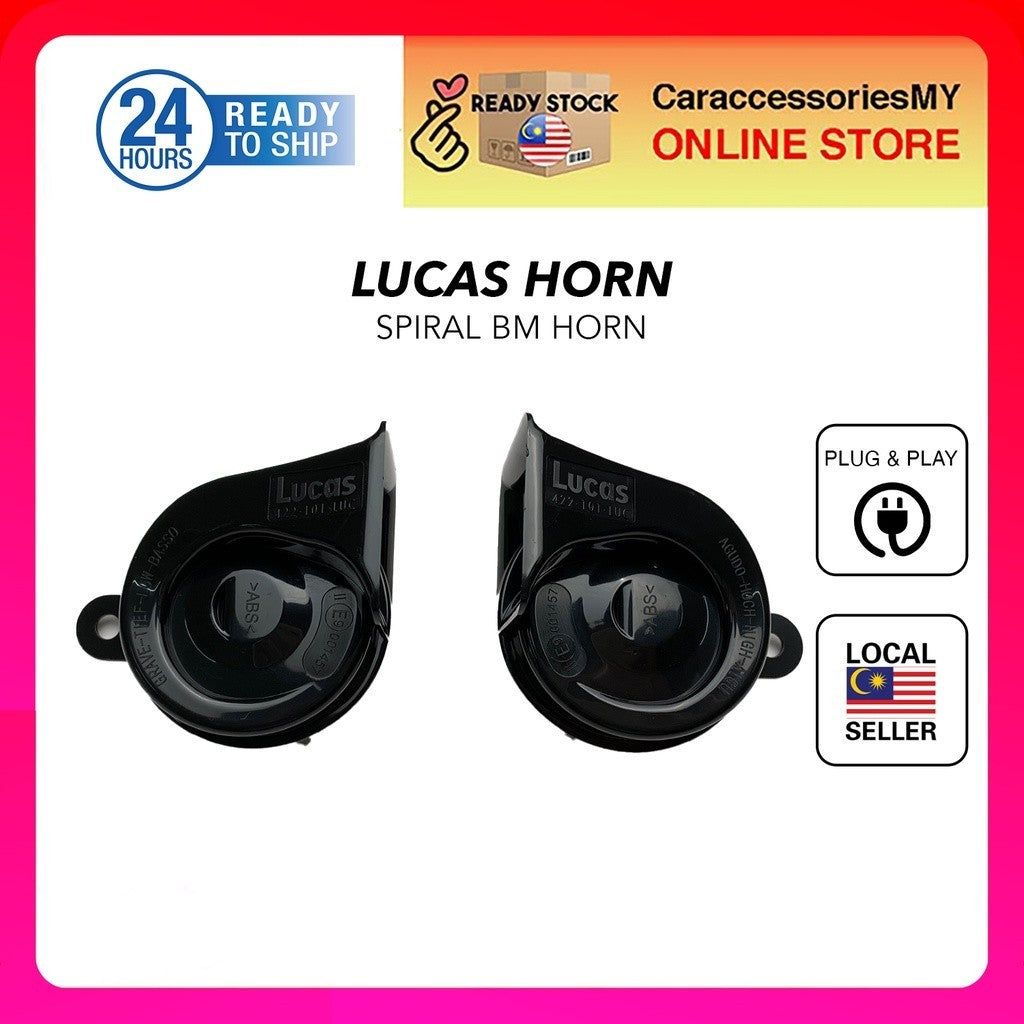 LUCAS Twin Tone Bm horn Lucas 12v good quality (for perodua , proton , Toyota ,Nissan ,Honda,Suzuki ,Isuzu) hon kereta
