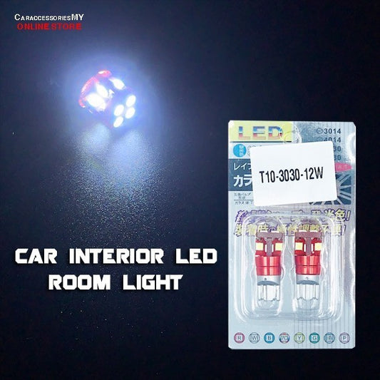 T10 LED signal light 12W-3030 2PCS WHITE reading lamp license plate light