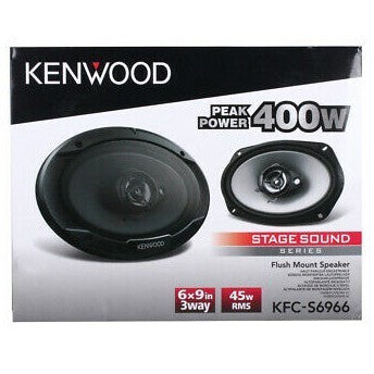 Kenwood KFC-S6966 6x9" 3-Way Speaker System Max Power 400 Watts car speker kereta flush mount