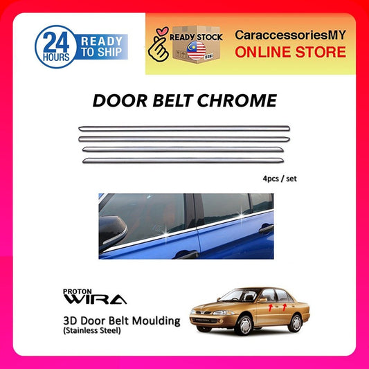 Proton Wira Window Chrome trim Lining Door Belt Moulding