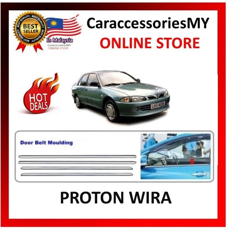 Proton Wira Window Chrome trim Lining Door Belt Moulding