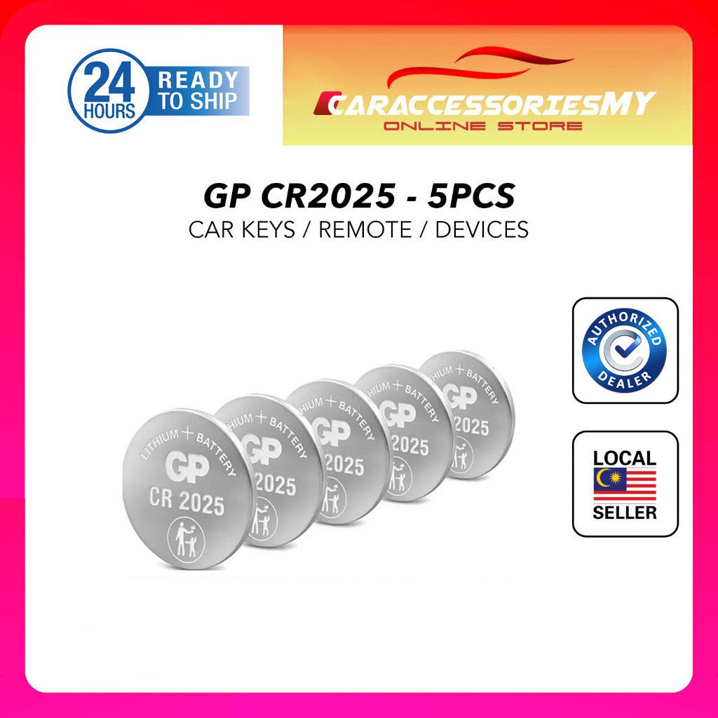 GP Battery Lithium Coin Cells CR2025 (C5 – Card of 5) car key remote battery