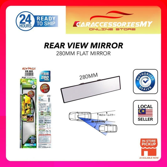 280mm Universal Flat Panoramic Wide Angle Car Interior Rear View Mirror car