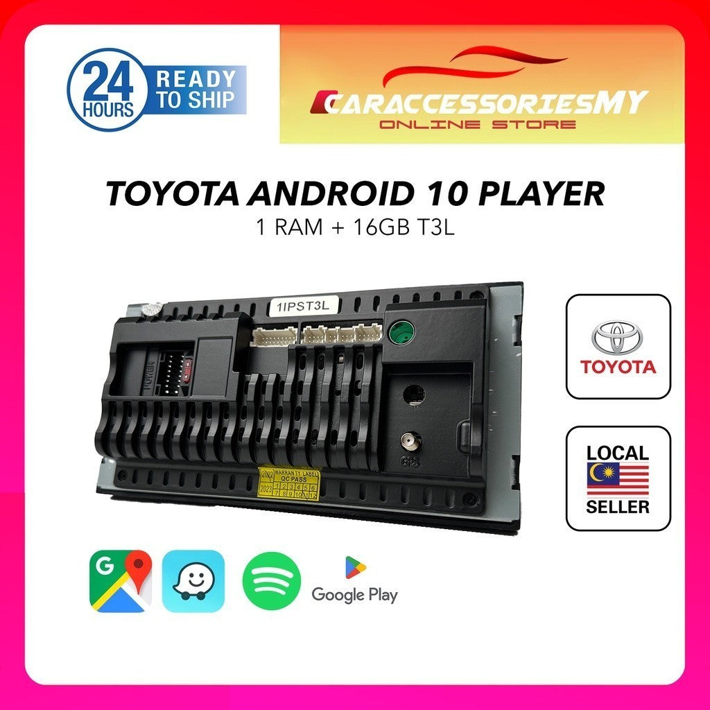 Toyota android car player 7 inch waze youtube 1+16 dvr usb vios myvi altis camry innova corolla