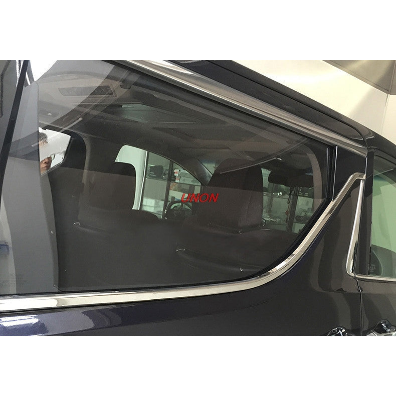 Toyota Alphard Vellfire AGH30 2015 Second Door Weather Strip Mall Door Chrome Window Moulding Chrome Cover Trim Garnish