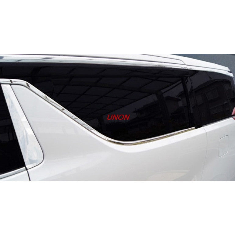 Toyota Alphard Vellfire AGH30 2015 Second Door Weather Strip Mall Door Chrome Window Moulding Chrome Cover Trim Garnish