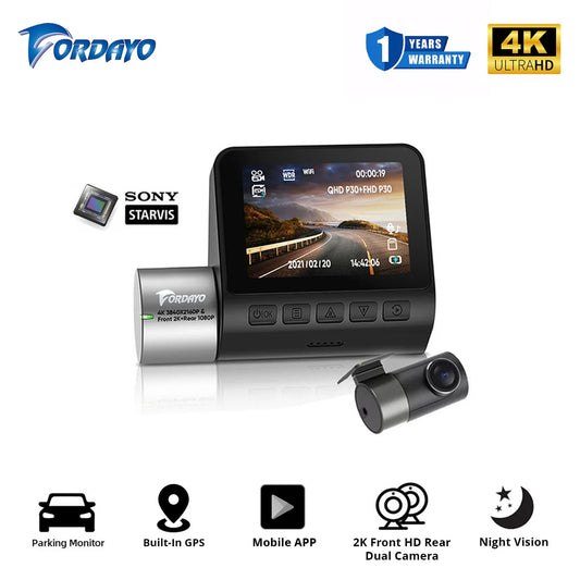 Fordayo FD-8038 4k dashcam 2ch front back dvr car camrecorder parking camera