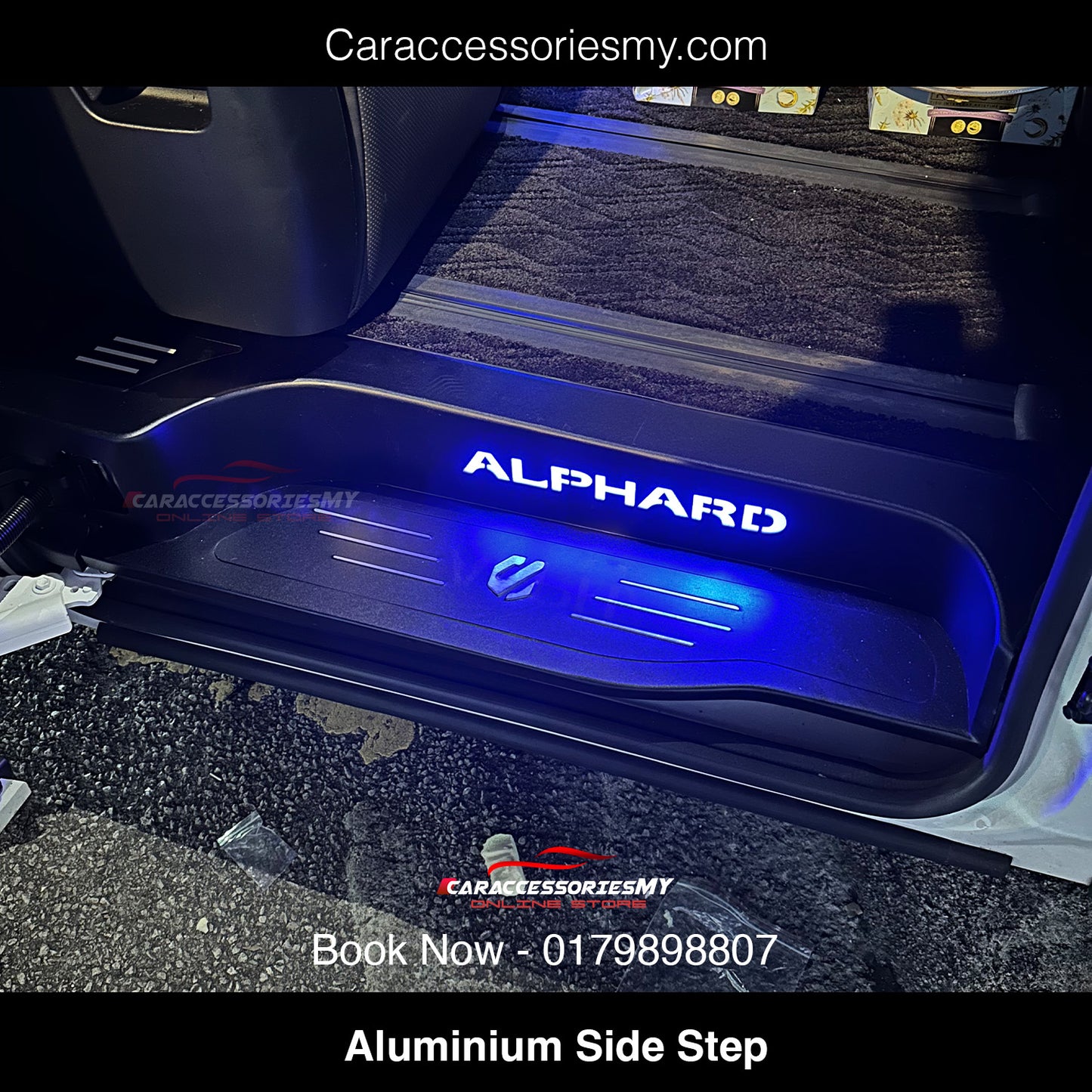 Alphard AGH30 Aluminium Side Step Sill plate