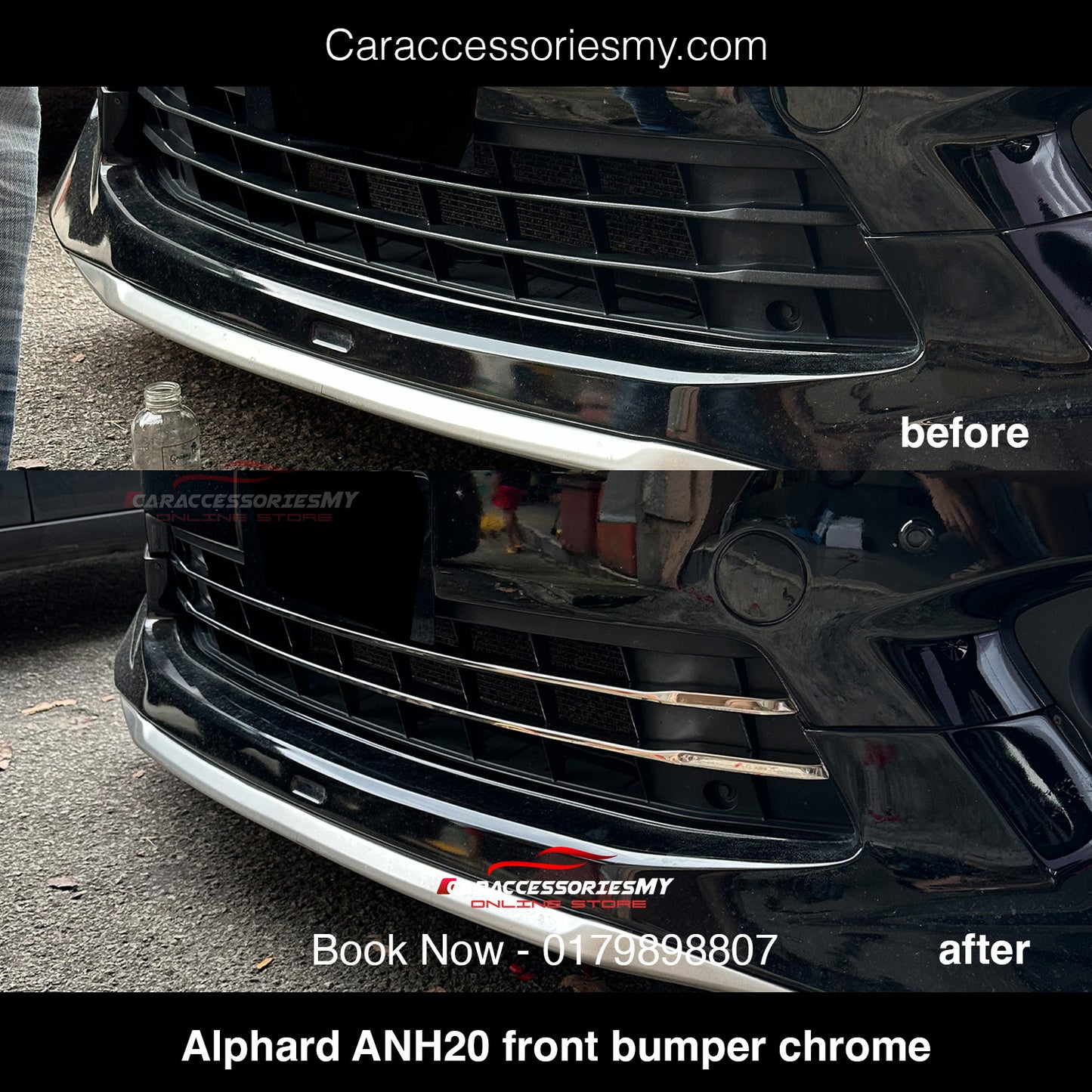 Toyota Alphard ANH20 Series 2012-2014 front bumper chrome TA319