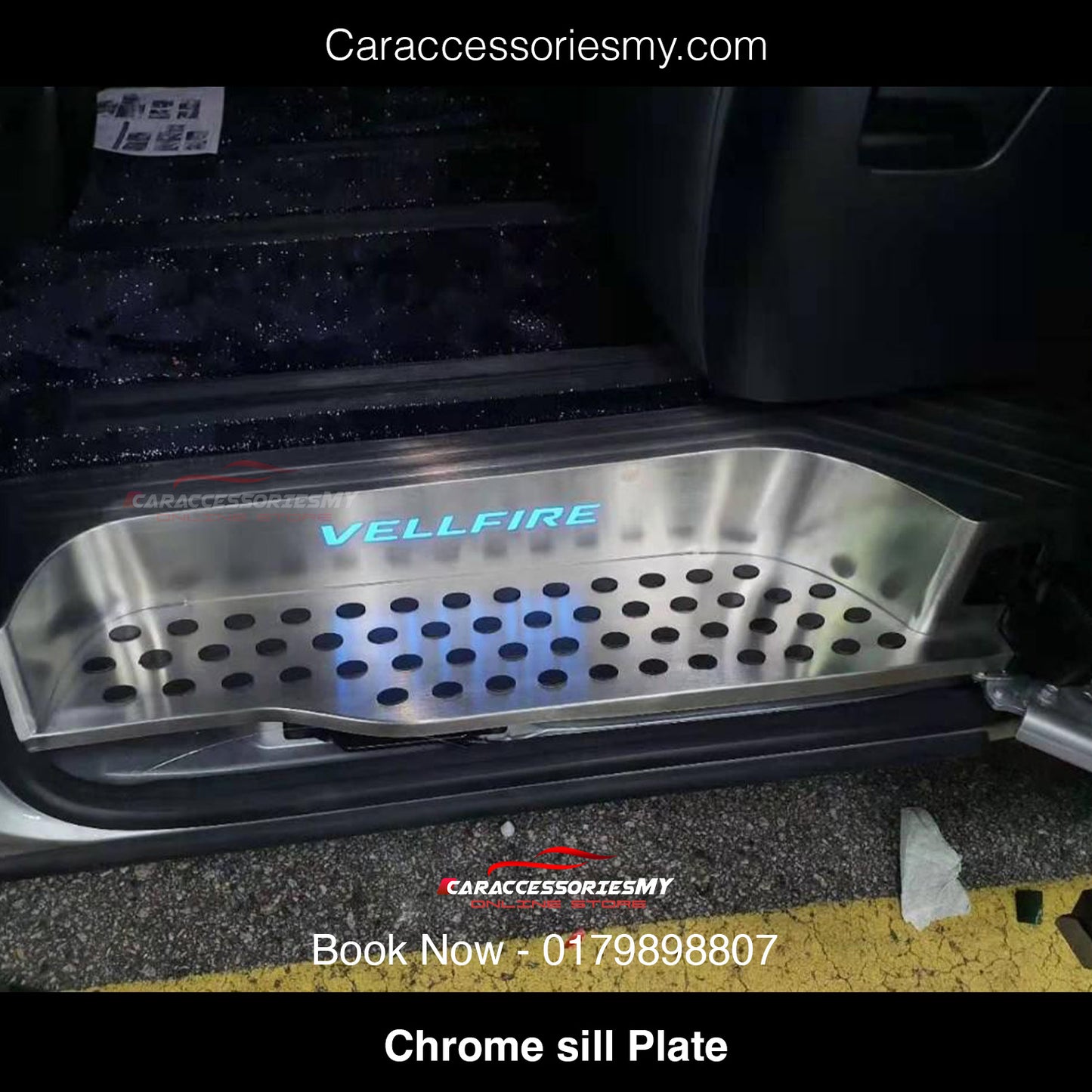 Toyota Alphard Vellfire AGH30 Side Step Sill Plate Chrome