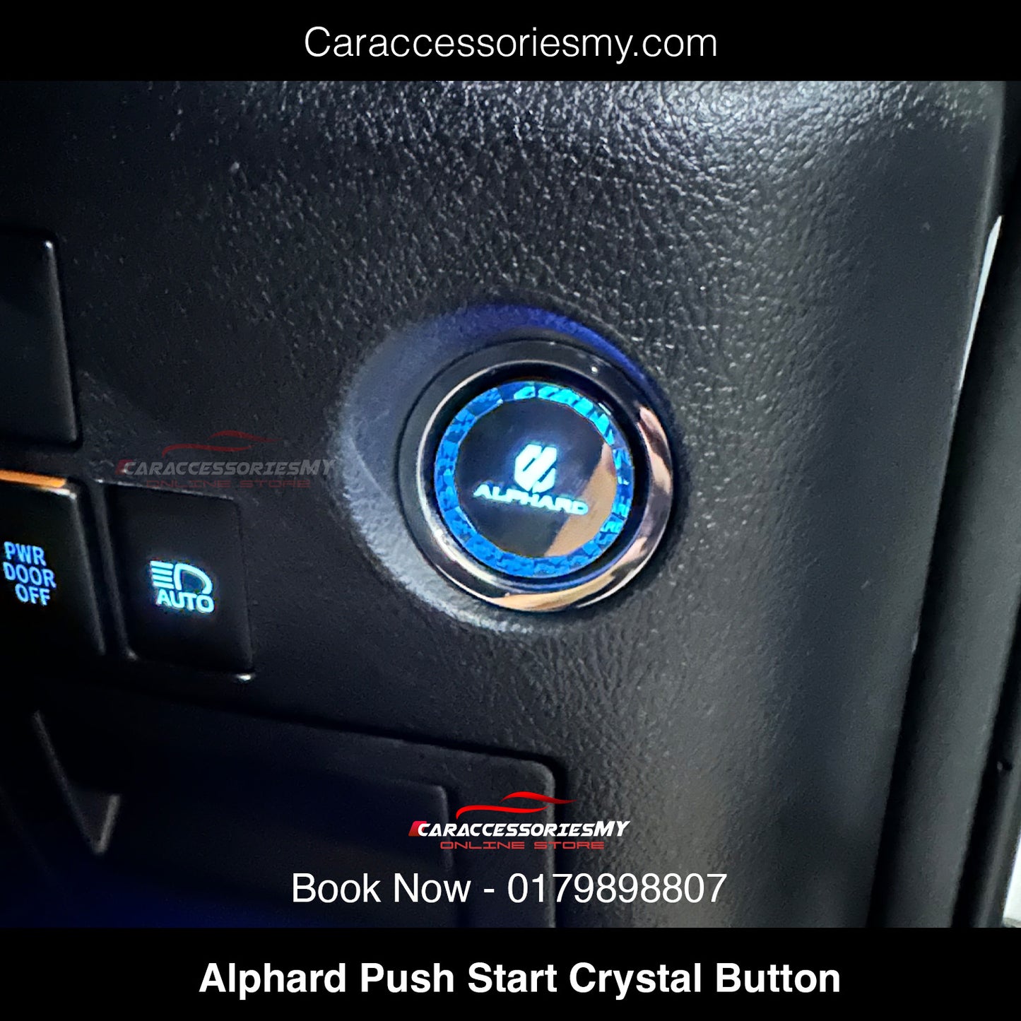 Toyota Alphard Vellfire AGH30 Crystal Push Start Button