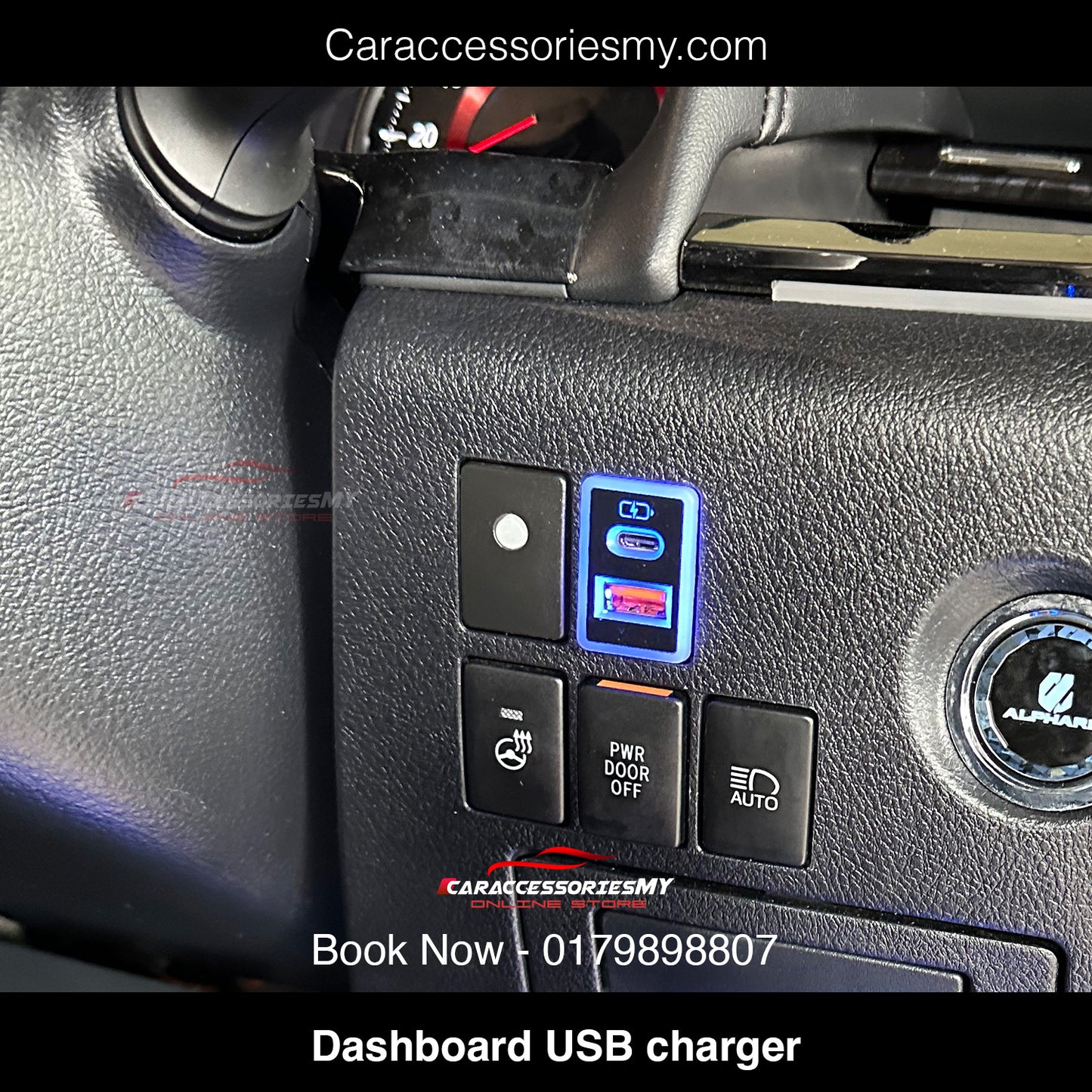 Toyota Alphard Vellfire AGH30 Dashboard USB Charger EX227S