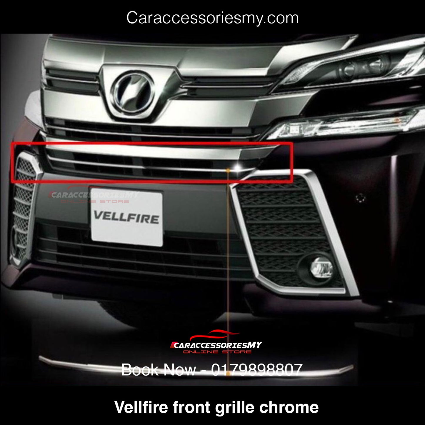 Toyota Vellfire AGH30 2015 - 2018 front grille chrome YH497