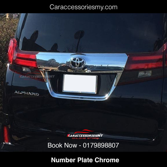 Toyota Alphard Vellfire AGH30 Number Plate chrome YH556