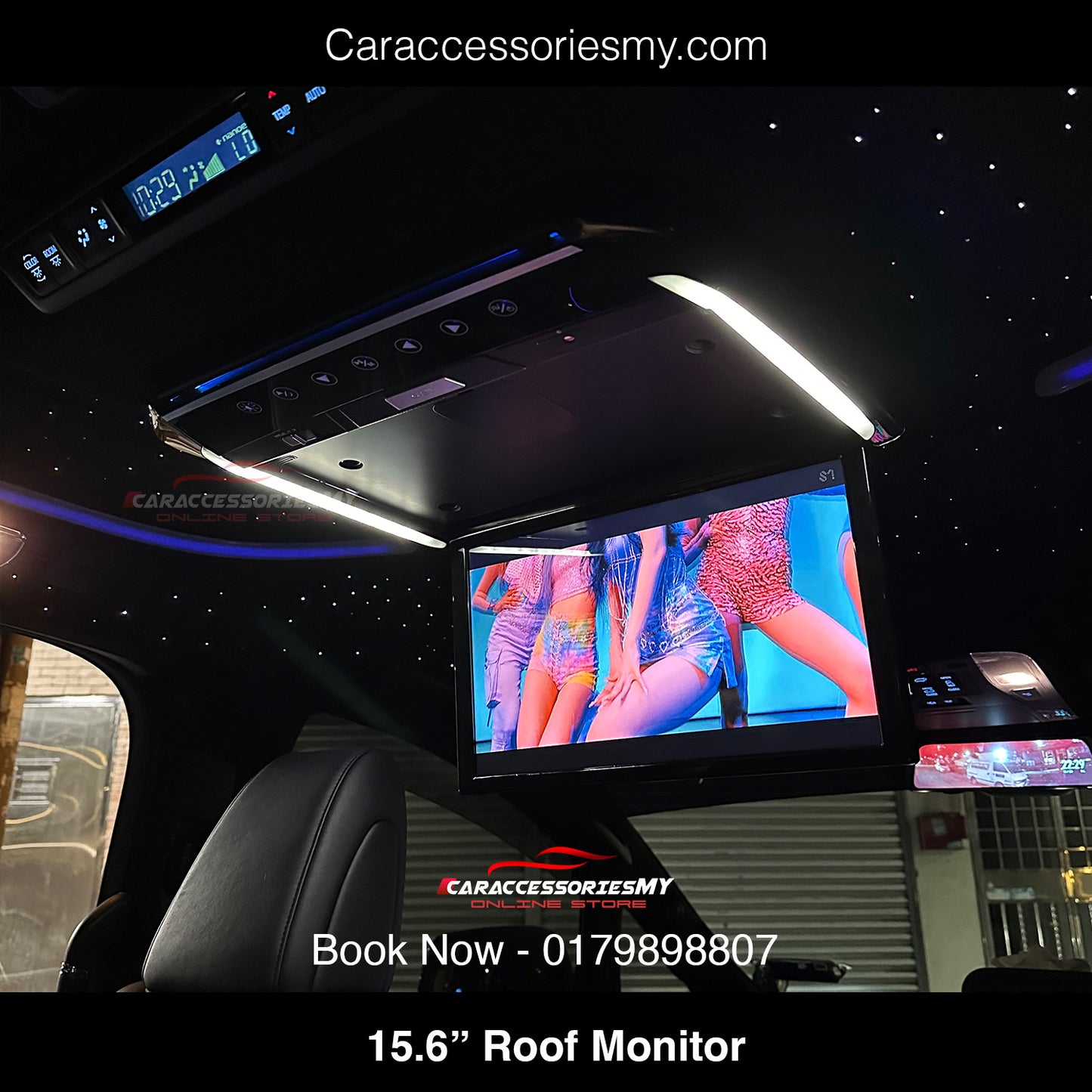 Toyota Alphard Vellfire 2K alpine design roof monitor 15.6 inch