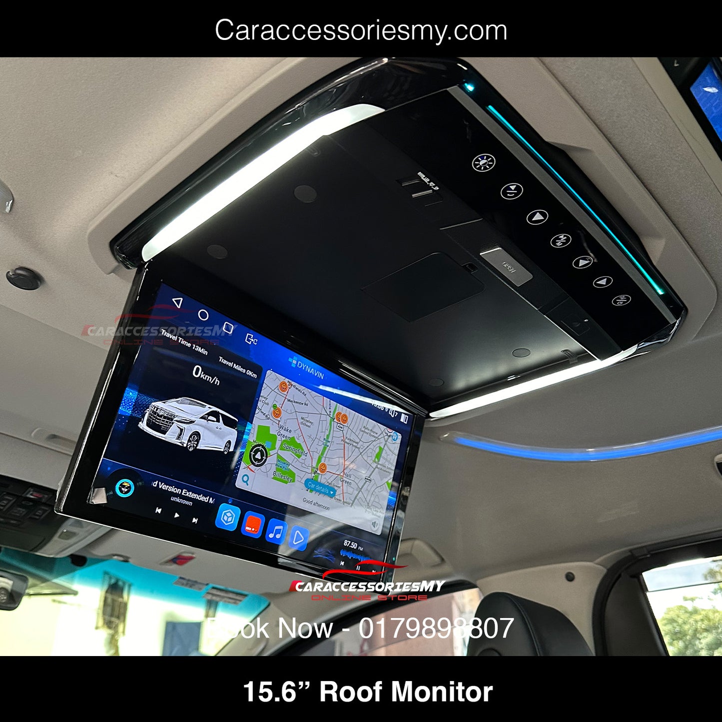 Toyota Alphard Vellfire 2K alpine design roof monitor 15.6 inch