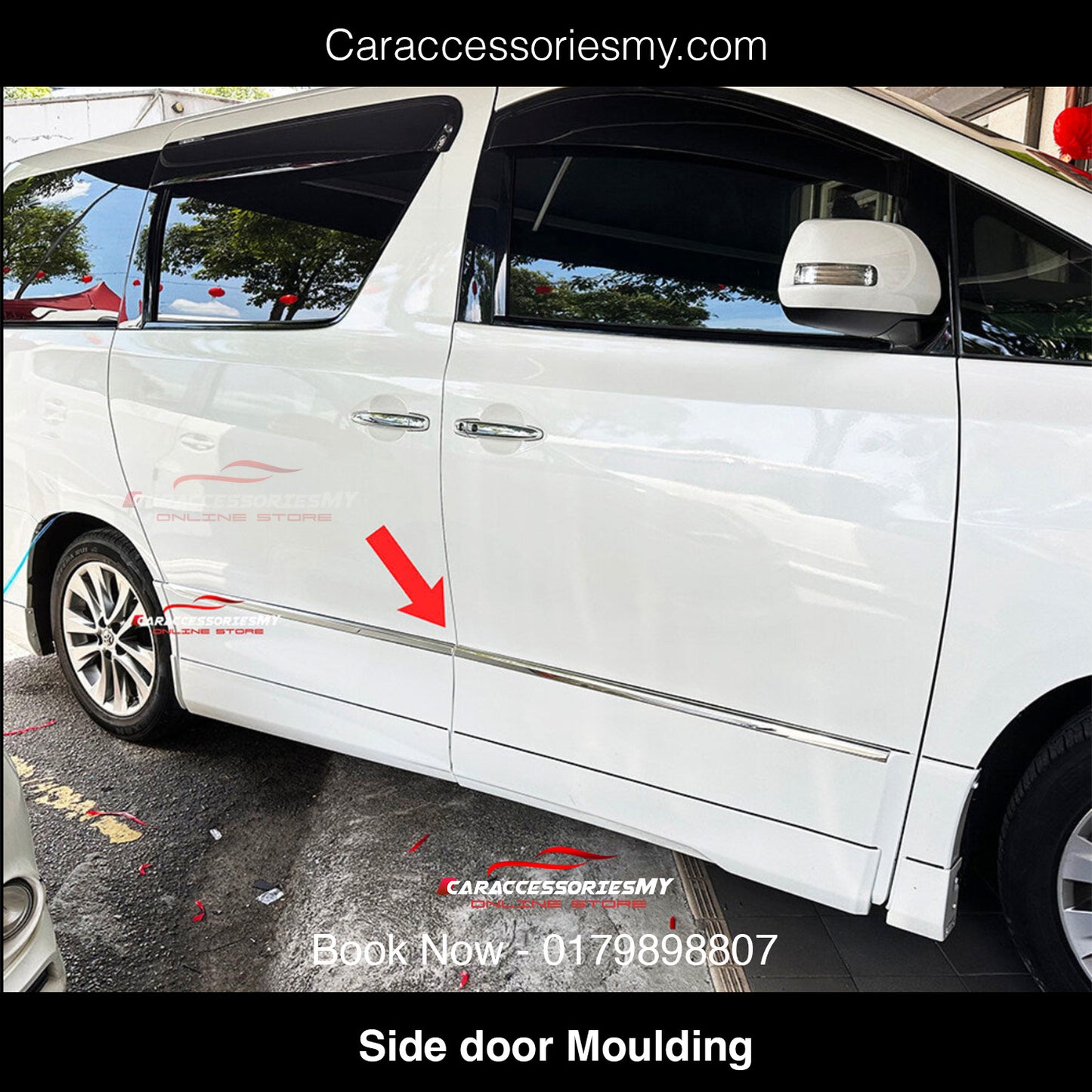 Toyota Alphard Vellfire ANH20 2008-2014 Door Panel Liner Chrome EX561