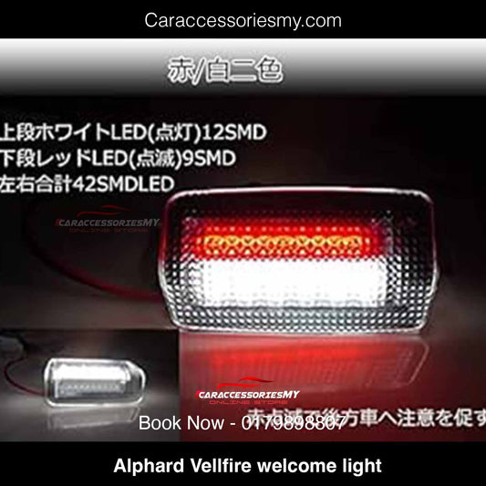 Toyota Alphard Vellfire Estima AGH30 ACR50 car door panel warning welcome light YH495