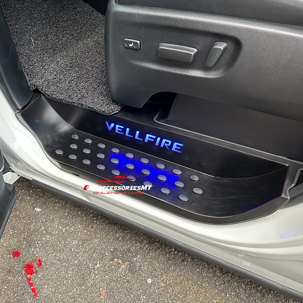 Toyota Alphard Vellfire Side Step Sill Plate Matt Black