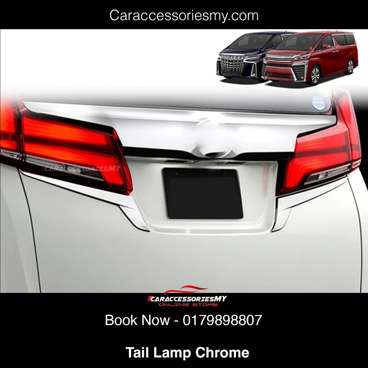 Toyota Alphard Vellfire AGH30 Rear Tail Lamp Chrome YH532