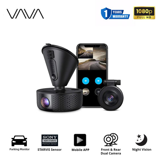 VAVA 1080P Dual Dash Cam