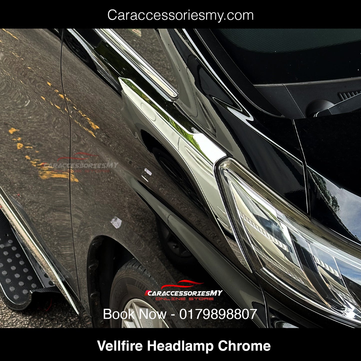 Toyota Vellfire AGH30 Headlamp Chrome side trim YH573